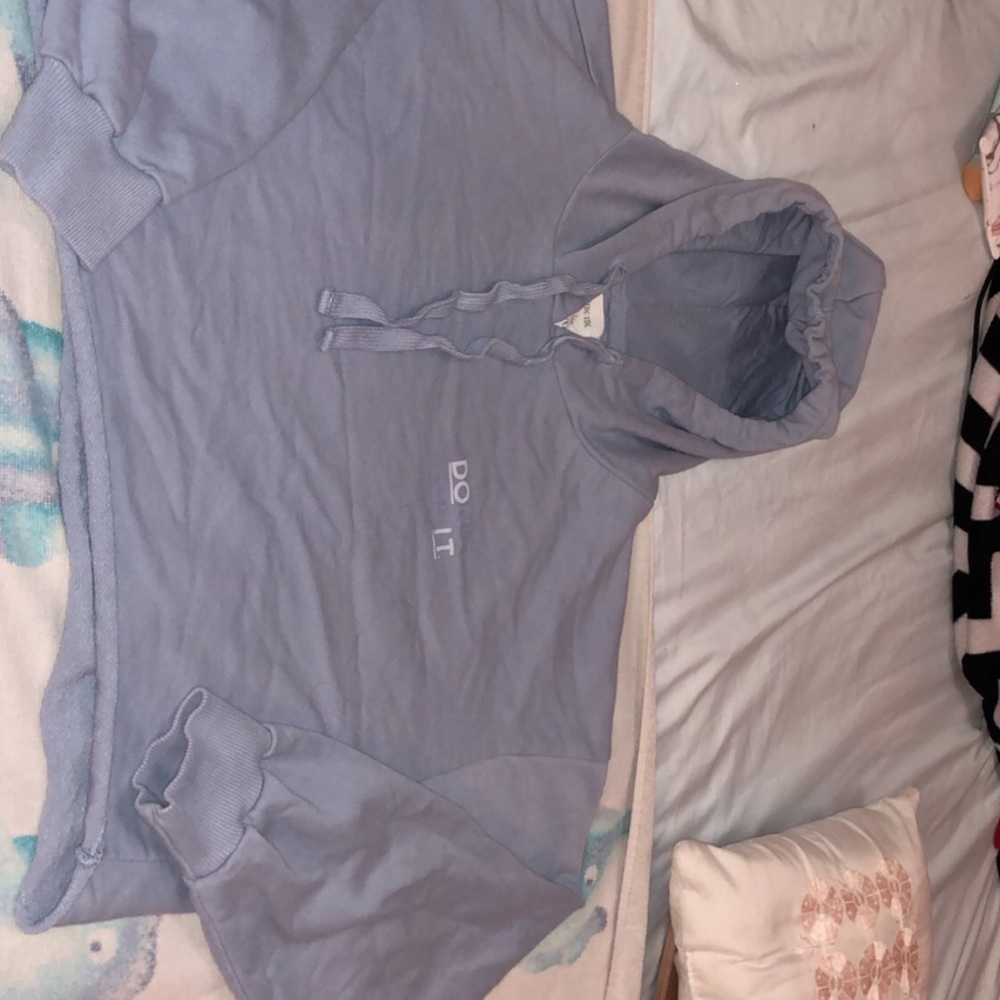 Blue cropped hoodie